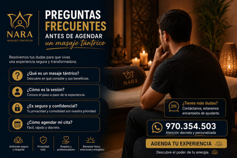 Lee más sobre el artículo Preguntas frecuentes antes de agendar un masaje tántrico: todo lo que quieres saber (y no te atreves a preguntar)